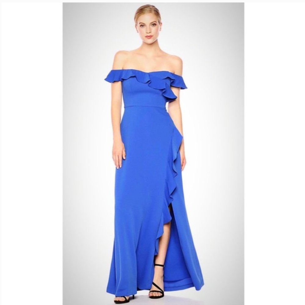 BCBGMaxAzria Eve Off-The-Shoulder Gown NWOT - 2